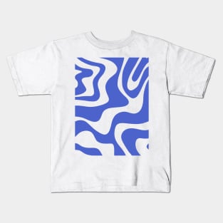 liquid pattern - dark blue Kids T-Shirt